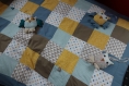 Le grand tapis d'éveil en patchwork avec ses petites chouettes! 