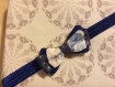 Collection tita :superbe bandeau, pour petite fille,coloris bleu et gris. 