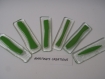 Set de 6 portes couteaux transparent et vert 