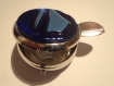 Cendrier de poche en verre fusing bleu 