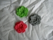 Lot de 3 fleurs au crochet pour vos créations 