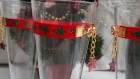 Décorations de flûtes de champagne pour noel (lot de 6)