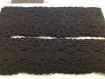 Galon en dentelle au crochet 3,5 cm x 2 mètres noire 