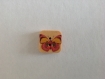 Bouton bois carré 15 x 15 mm papillon 