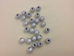 Perles magiques rondes blanc gris 8 mm lot de 25 
