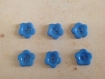 Lot boutons fleurs 12 mm bleu 2 trous 