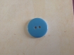 Bouton rond 20 mm plat bleu 