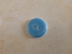 Bouton rond 20 mm plat bleu marbré 