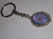 Porte clef, bijou de sac,cabochon en verre, super medecin bleu (personnalisable) 