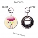 Porte clef badge avec décapsuleur au dos 58mm,nuage ,pluie coloré ,prenom personnalisable 