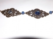 Jolie headband bijoux de cheveux, accessoire vintage,orientale strass, perle lapiz lazuli bleu (autre couleur possible) 