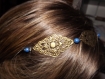 Jolie headband bijoux de cheveux, accessoire vintage,orientale, perle lapiz lazuli bleu (autre couleur possible) 