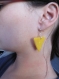 Boucles d'oreilles triangles jaunes