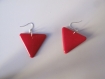 Boucles d'oreilles triangles rouges