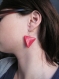 Boucles d'oreilles triangles rouges