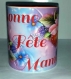 Mug bicolore imprime "bonne fete maman" 