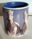 Mug ceramique couleur imprima "chevaux blancs" 