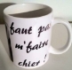 Mug ceramique blanche imprime chien 