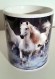 Mug ceramique blanche imprime de magnifiques chevaux blancs 