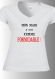 Tee-shirt col v imprimé "mon mari a une femme formidable !" 