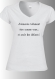 Tee-shirt humoristique col v imprimé "j'aimerais tellement être comme vous et avoir des défauts" 