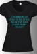 Tee-shirt humoristique col v imprimé "j'en connais qui ont divorcé de leur cerveau mais qui n'ont pas 