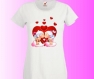 Tee-shirt femme sur le thème de l'amour avec ses deux petits anges 