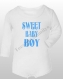 Body bébé blanc manches longues imprimé "sweet baby boy" 