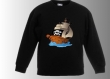 Superbe sweat shirt imprimé "bateau de pirate" 
