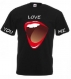 Souhaitez lui la st valentin de façon originale avec ce tee-shirt très glamour, 100 % coton, imprimé "love you and 