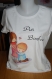 Tee-shirt femme, manches courtes, 100 % coton, imprimé "pur bonheur" 