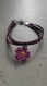Bracelet petite fille en suedine violette 
