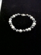 Bracelet en perles de verre grises
