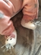 Chaussons bébé 0-3mois souris tricoté mains 