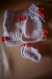 Cadeau de naissance, ensemble tricoté mains taille 3mois 