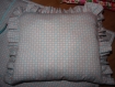 * parure de lit couverture oreiller poupée petit pan gris turquoise 