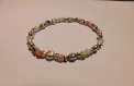 Bracelet perle effet tâches multicolores 