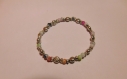 Bracelet perle effet tâches multicolores 