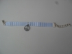 Bracelet à rayure bleu blanc 