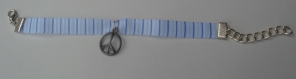 Bracelet à rayure bleu blanc 