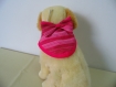 Bandana rose avec noeud pour petit chien ou chat 