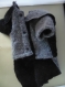 Manteau en laine grise pour chien 
