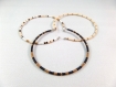 Bracelet bronze, fil mémoire de forme et perles miyuki 