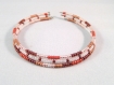 Bracelet rouge fil mémoire de forme et perles miyuki 
