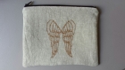 Pochette de sac ailes d'ange, lin et coton 