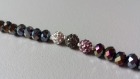 Bracelet perles cristal swarovski, shamballa et argent massif 