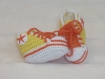 Chausson bébé basket jaune au crochet 
