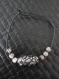 Bracelet fil coton avec perles en verre