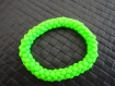 Bracelet perles plastique vert 