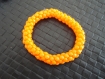 Bracelet perles plastique orange 